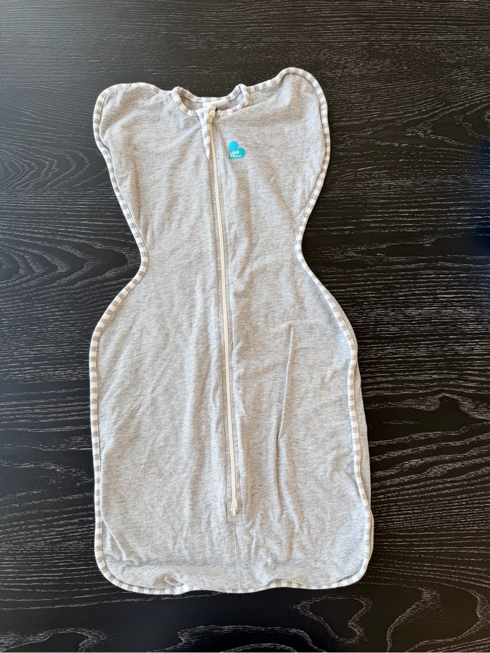 Love to Dream Grey Swaddle Sleep Sack with Stripe Trim